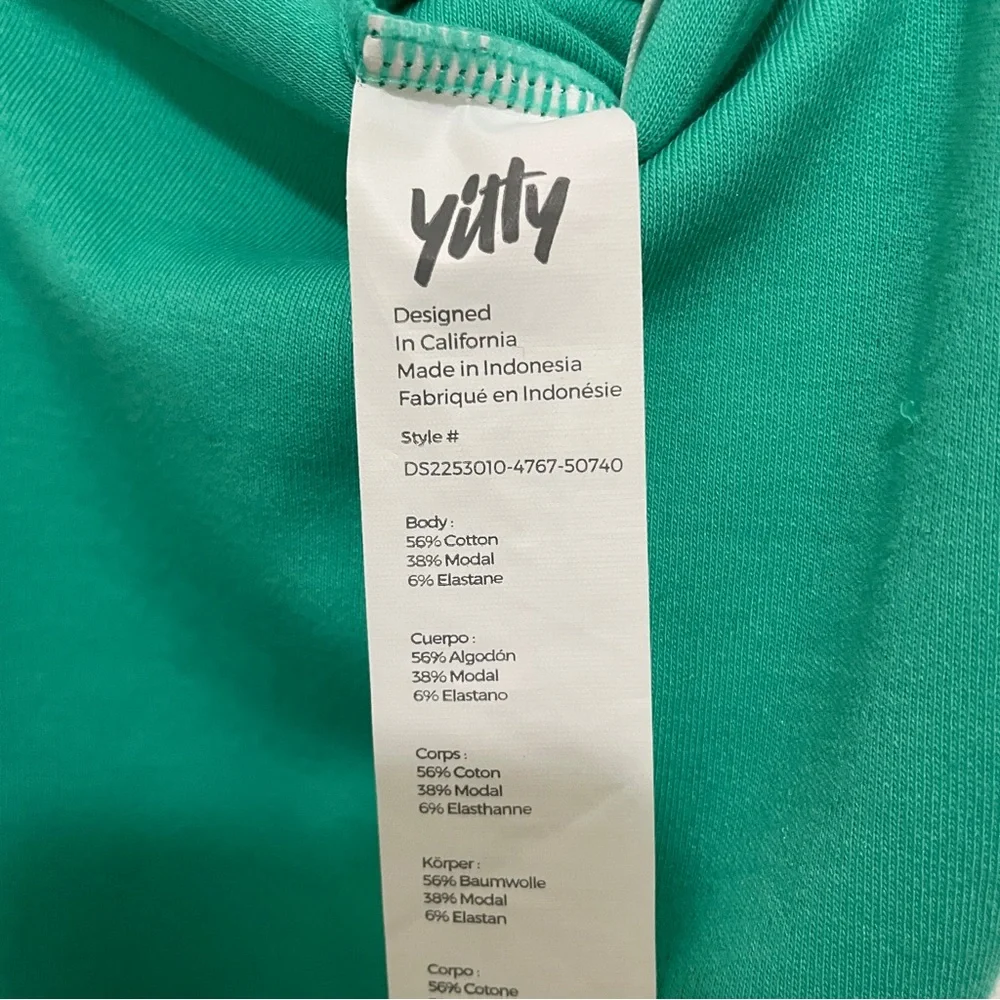 Yitty Tank Dress Womens Large Fitted‎ Body Butter Solid Green Mini